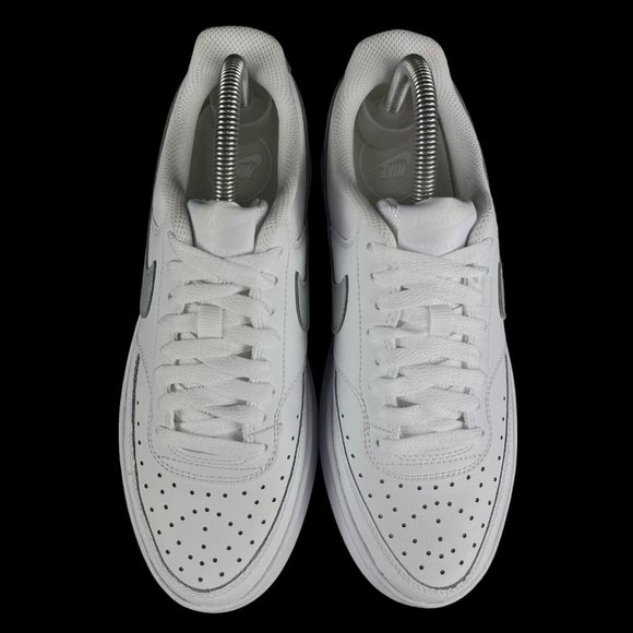 Nike Court Vision Alta Ltr White Silver Shoes DM0113-101 Women's Size 9 - Picture 7 of 9